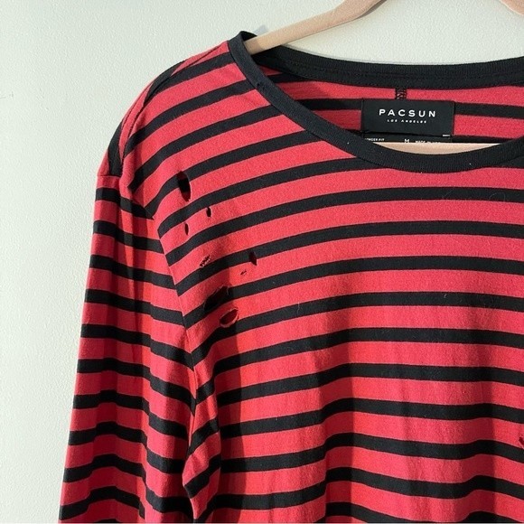 Pacsun Distressed Emo Shirt Size Medium NEW - Picture 2 of 6